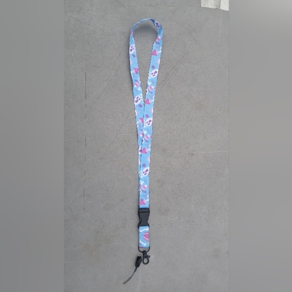 🆓 Free W/Purchase Pastel Goth Blue Halloween Ghost Cottagecore ID Lanyard NWT
